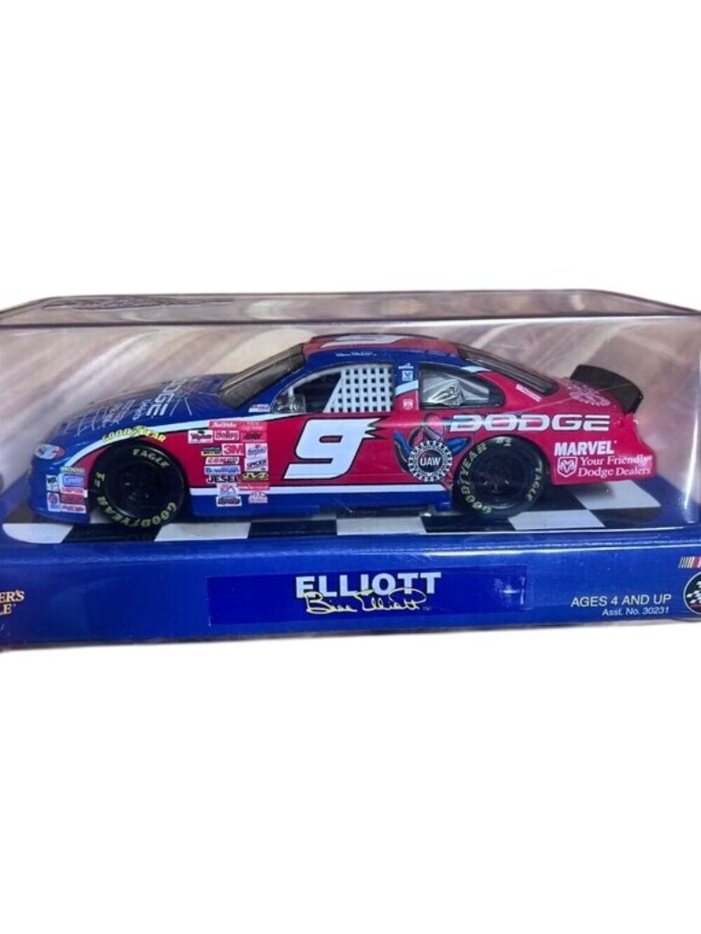 NEW 2000 Winners Circle NASCAR Bill Elliott Dodge Intrepid #9, Spider man Editio